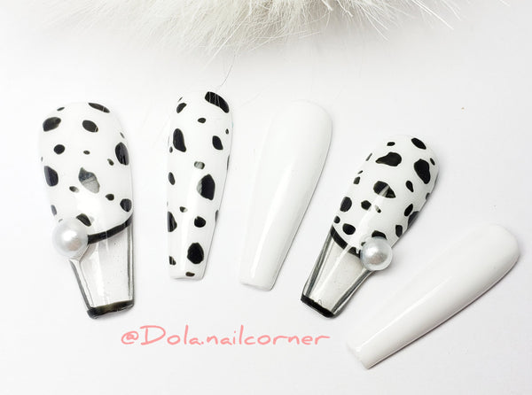 Cow Print French Tip